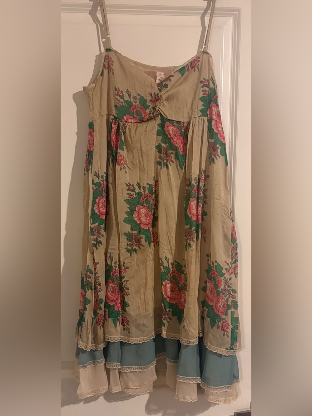 213 Diamonds Vintage Bohemian Floral midi dress Size Small